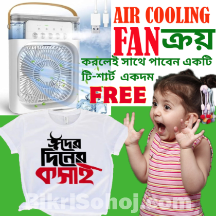3-in-1 Mini Air Cooling Fan + FREE T-Shirt!